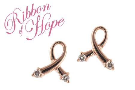 G046-26781: PINK GOLD EARRINGS .07 TW