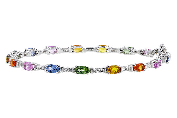 L320-74990: BRACELET 4.76 MULTI-COLOR SAPPH 5.08 TGW (7")