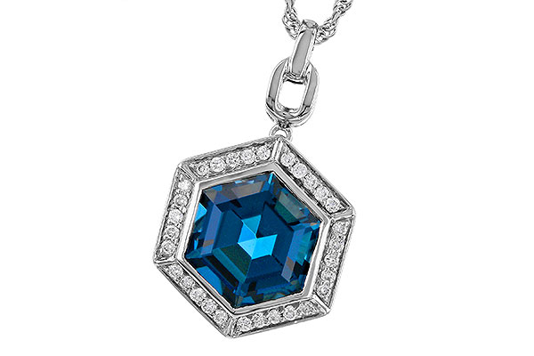 M320-74962: NECK 3.40 LONDON BLUE TOPAZ 3.55 TGW (9MM LBT)